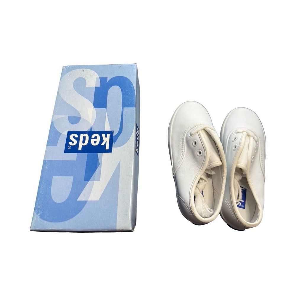 Vintage Keds Champion white leather 8 1/2‎ M sneakers new
